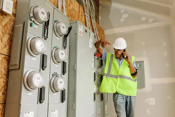 Stock photo of an electrciain.