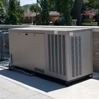 A new natural gas powered whole home backup power generator, installed in Leamington Ontario by Marentette Electric Ltd.